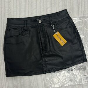 Black Leather Skirt